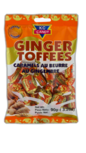 KC CANDY GINGER TOFFEE 3.2 OZ